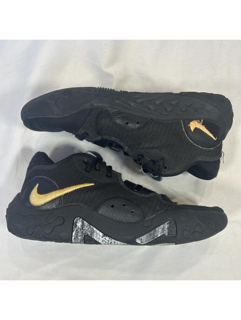 2022 Nike PG 6 Black Metallic Gold basketball sneakers in men’s size 9.